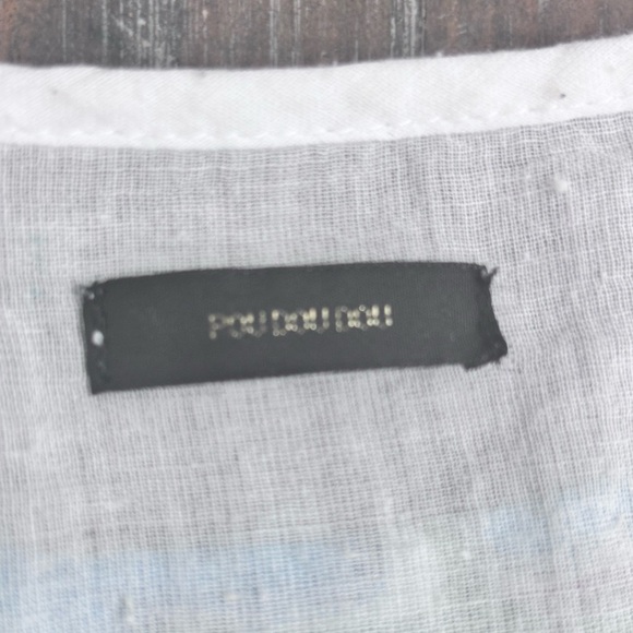 Blue and Pink Tiered Ruffled Sleeveless Bohemian Pleated Summer Top - Picture 3 of 10